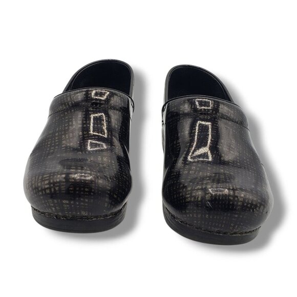 Dansko Professional Clog Womens US 8.5-9 EUR 39 Black Silver Patent Leather - Picture 3 of 9